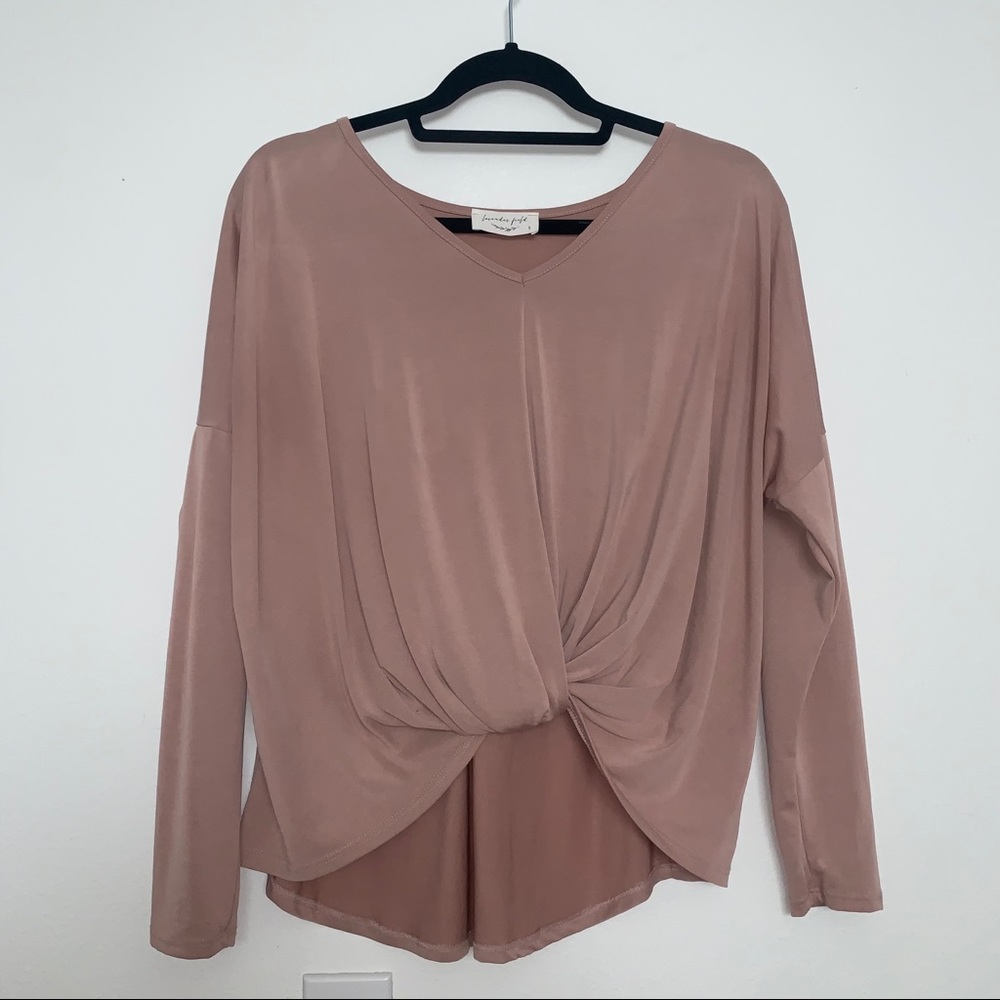 Lavender Field Tie Bottom Blouse